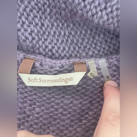 Soft Surroundings Lavender Draped Cardigan - Picture 8 of 9